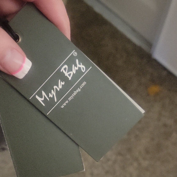 Myra Bag Spotted Black and White Tote - Picture 2 of 5